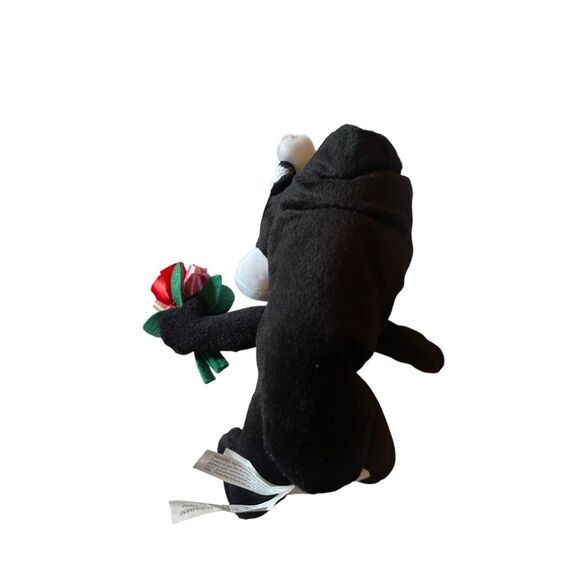 New Looney Toons Pepe Le Pew Rose Bouquet And Lipstick Kiss Stuffed Plush 10" - Picture 10 of 13